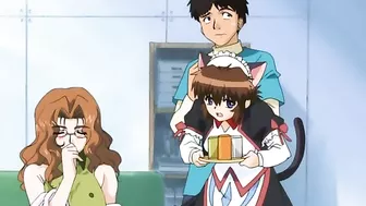 Hairy hentai babe gets doggystyle and screams.