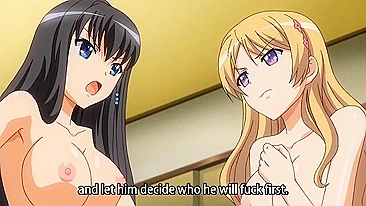 Hentai blondes and brunettes masturbating before getting fucked.