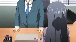 Hentai video - Dirty teacher fucks anime schoolgirl in public bathroom.