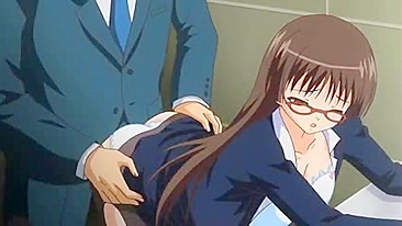 Hentai video - Dirty teacher fucks anime schoolgirl in public bathroom.