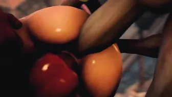 Busty demon-fucked hentai hellfriends get ass in 3D.