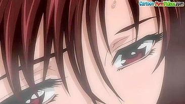 Hentai senpai gives a wet blowjob in the spa.