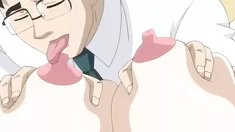 Busty redhead enjoys hardcore sex with older men in hentai porn.