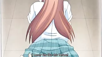 Hentai porn video - Busty teen virgin doggy-bangs while her friend watches.