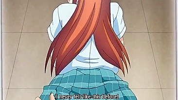 Hentai porn video - Busty teen virgin doggy-bangs while her friend watches.