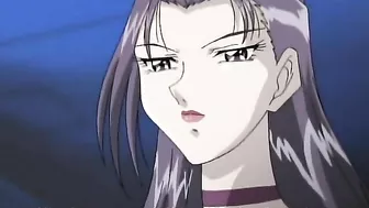 Hentai babe with big tits gets double-penetrated in a hardcore sex scene.