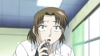 Hentai babe with big tits gets double-penetrated in a hardcore sex scene.