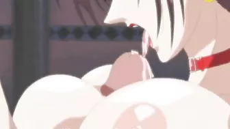 Hentai babe with big tits gets double-penetrated in a hardcore sex scene.