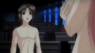 Red-haired witch enjoys double penetration with tentacle creature. #Hentai