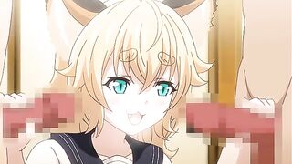 Furry hentai girl at Fox Girls' Naughty Resort fucks all guests.