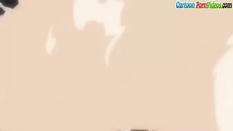 A petite blonde schoolgirl is taken advantage of by a classmate with a massive cock in hentai porn.