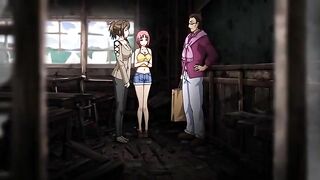 Hentai schoolgirls enjoy a wild gangbang during their vacation in a perverted village.