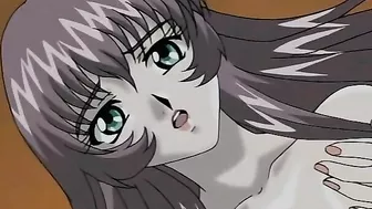 Hentai sex toy fills girl's tight cunt with creamy cum.