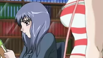 Hentai sex toy fills girl's tight cunt with creamy cum.