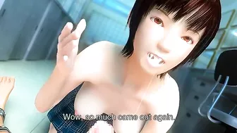 Hentai Schoolgirl in bondage dominates her senior with rough sex.