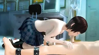 Hentai Schoolgirl in bondage dominates her senior with rough sex.