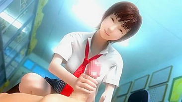 Hentai Schoolgirl in bondage dominates her senior with rough sex.