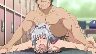 Hentai porn video featuring busty teenage girls getting fucked by an older man.
