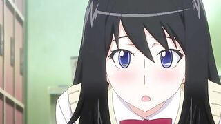 Hentai porn video featuring busty teenage girls getting fucked by an older man.