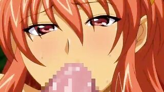 Hentai warrioress ravishes royal lady with her strap-on dick.