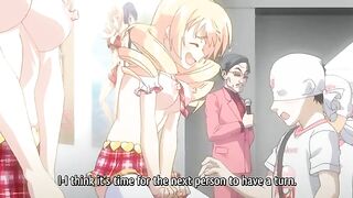 Futanari idol group gets gang-banged in hentai video.