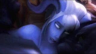 Coliseum of Lust - An orc with a massive dick fucks a night elf's wet pussy as his minions cheer him on. #Hentai