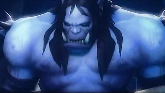 Coliseum of Lust - An orc with a massive dick fucks a night elf's wet pussy as his minions cheer him on. #Hentai