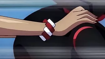 Hardcore hentai sex scene featuring a dog girl getting purified by a monstrous cock.