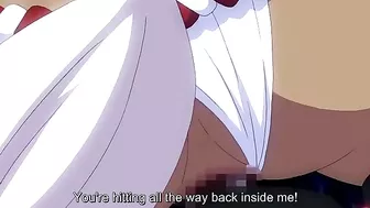 Hardcore hentai sex scene featuring a dog girl getting purified by a monstrous cock.