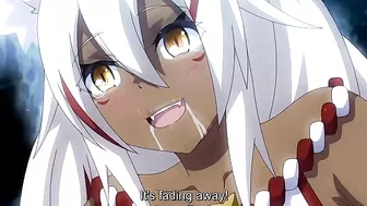 Hardcore hentai sex scene featuring a dog girl getting purified by a monstrous cock.