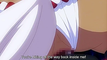 Hardcore hentai sex scene featuring a dog girl getting purified by a monstrous cock.