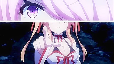 Hardcore hentai sex scene featuring a dog girl getting purified by a monstrous cock.