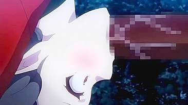 Hardcore hentai sex scene featuring a dog girl getting purified by a monstrous cock.