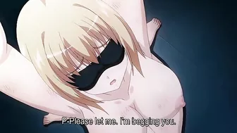 This busty anime nurse is bound and gagged while being rough-fucked on a hentai website.