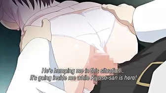 This busty anime nurse is bound and gagged while being rough-fucked on a hentai website.