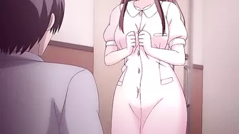 This busty anime nurse is bound and gagged while being rough-fucked on a hentai website.
