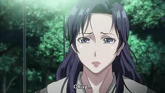 Cheating hentai housewife enjoys a gangbang in a hotel room.