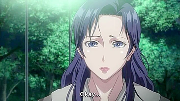 Cheating hentai housewife enjoys a gangbang in a hotel room.