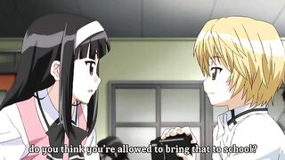 Hentai peeper busted spying on petite masturbation, then fucked her.
