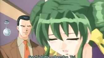 Horny anime schoolgirl chained and trained as a slut.