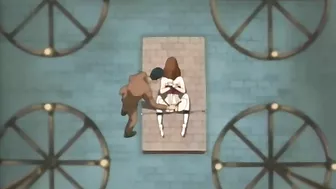 Horny anime schoolgirl chained and trained as a slut.