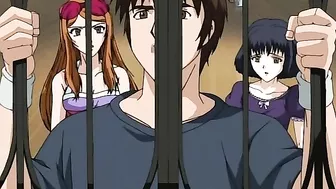 Hentai anime teen bondage and BDSM dungeon scene.
