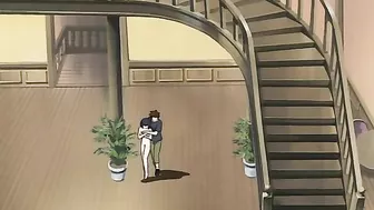 Hentai anime teen bondage and BDSM dungeon scene.