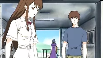 Hentai anime teen bondage and BDSM dungeon scene.