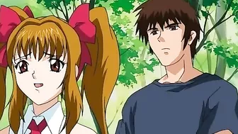 Hentai anime teen bondage and BDSM dungeon scene.