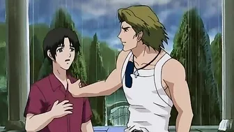 Hentai anime teen bondage and BDSM dungeon scene.