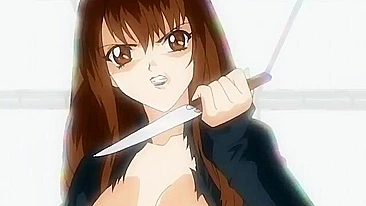 Hentai anime teen bondage and BDSM dungeon scene.