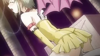 Hentai video - petite succubus girl torturing and riding guy's cock.