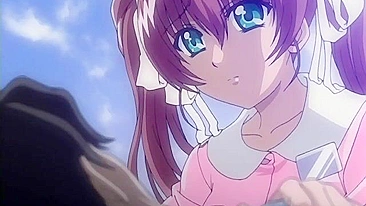 Hentai video - petite succubus girl torturing and riding guy's cock.