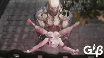 The powerful and muscular Ashen One dominates a sexy Fire Keeper with his massive demonic cock.